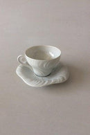 Royal Copenhagen Hvid Konkylie Tekop / Stor Kaffekop og Underkop No. 14194 / 081