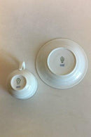 Royal Copenhagen Weiß Magnolia Kaffeetasse und Untertasse Nr. 73