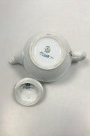 Royal Copenhagen Hvid procelæn med guldkant Thekande No 1275/9103