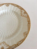 Royal Copenhagen White Plate with Gold Ornament (Bat Pattern)
