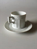 Royal Copenhagen White Fan Coffee Cup and Saucer No 11572 / 069