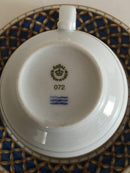 Royal Copenhagen Liselund Dark Blue Coffee Cup and saucer No 072/073