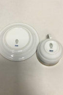 Royal Copenhagen Magnolia, Grey with red decoration Coffee Cup and Saucer 072/073