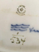 Royal Copenhagen Blaue geriffelte ovale Schale Nr. 534