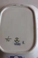 Royal Copenhagen Blaue geriffelte Schale mit halber Spitze Nr. 701