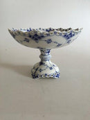 Royal Copenhagen Blue Fluted Full Lace Cake Bowl on Foot No 1020