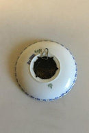 Royal Copenhagen Musselmalet Helblonde Kerzenhalter mit montierter 2-Kronen-Münze mit Christian IX&