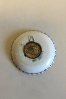 Royal Copenhagen Blue Fluted Full Lace Candle Drip Cup with 2-Crown coin with Princess Margrethe, 1958. No 1009