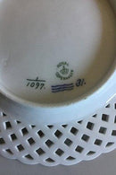 Royal Copenhagen Blue Fluted Full Lace Flat Plate with open-work border No 1/1097