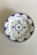 Royal Copenhagen Blue Fluted Full Lace with Gold Dish on Foot