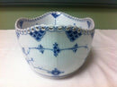 Royal Copenhagen Blue Fluted Full Lace Oval Salad Bowl No 1102