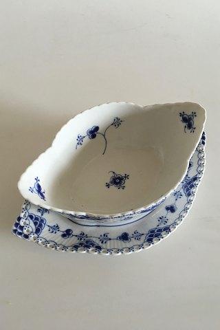 Royal Copenhagen Musselmalet Helblonde Sauceskål med underfad No 1105