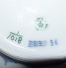 Royal Copenhagen Musselmalet Helblonde Skål med guld No 1018