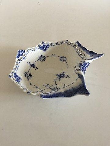 皇家哥本哈根蓝色凹槽荷花碗 No 1075