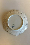 Royal Copenhagen Blauer geriffelter Halbmondteller Nr. 1094