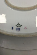 Royal Copenhagen Blue Fluted Red Ruby/Pink with Gold Edge Half Lace Oval Dish No 2/533