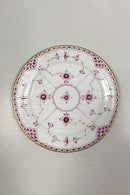 Royal Copenhagen Blue Fluted Red Ruby/Pink with Gold Edge Half Lace Plate No 2/577