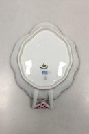 Royal Copenhagen Blue Fluted Red Ruby/Pink with Gold Edge Full Lace Assiet No 2/1076