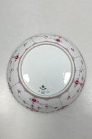 Royal Copenhagen Blue Fluted Red Ruby/Pink with Gold Edge Full Lace Low Bowl No 2/1018