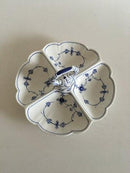 Royal Copenhagen Musselmalet Riflet Cabaretfad med 4 Skåle No. 2130