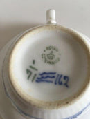 Royal Copenhagen Musselmalet Riflet Kaffekop og Underkop No 71