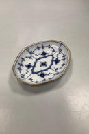 Royal Copenhagen Musselmalet Riflet Lille Assiet med guld No 146