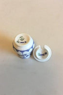 Royal Copenhagen Blaues kanneliertes kleines Senfglas Nr. 358