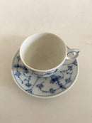 Royal Copenhagen Blue Fluted Plain Espresso Cup with Saucer No. 298