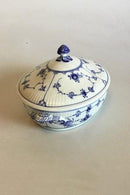 Royal Copenhagen Blaue geriffelte ovale Terrine Nr. 405
