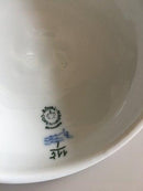 Royal Copenhagen Blaue kannelierte Zuckerdose Nr. 244