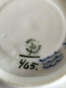 Royal Copenhagen Blaue kannelierte Teetasse und Untertasse Nr. 465