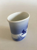 Royal Copenhagen Oval Art Nouveau Vase med Fuglemotiv