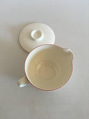 Royal Copenhagen Rødtop / Rødkant Kande med Låg No 3085