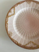 Royal Copenhagen Pale Pink Plate with Gold Ornament (Bat Pattern)