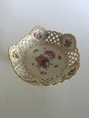 Royal Copenhagen Saksisk Blomst Gennembrudt Opsats fra 1800 Tallet