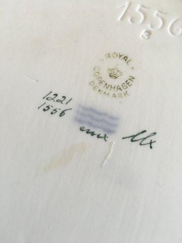 Royal Copenhagen Fuld Saksisk Blomst Ovalt Serveringsfad No 1556