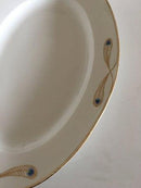 Royal Copenhagen Stel No 118 Ovalt Serveringsfad Påfugl m. Guldkant