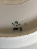 Royal Copenhagen No 118 Round Serving Tray w. Golden Peacock Feather Ornament