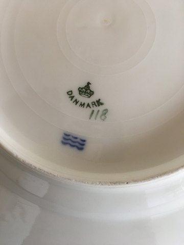 Royal Copenhagen No 118 Side Dish w. Golden Peacock Feather Ornament