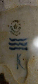 Royal Copenhagen Steingut Figur von Knud Kyhn Dromedar mit Affe Nr. 20269