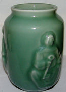 ロイヤルコペンハーゲン ストーンウェア花瓶 セライドン釉 ヤイス・ニールセン作 マリアと子