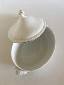 Royal Copenhagen Tradition White Half Lace w. Gold Lidded Oval Tureen No. 622