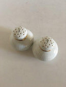 Royal Copenhagen Tradition Hvid Halvblonde m. Guld Salt & Peber Sæt No. 711/712