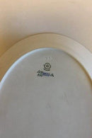 Royal Copenhagen Tradition Hvid Halvblonde m. Guld Stort Ovalt fad No 533