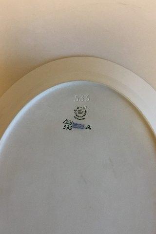 Royal Copenhagen Tradition Hvid Halvblonde m. Guld Stort Ovalt fad No 533