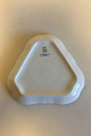 Royal Copenhagen Tradition White Half Lace w. Gold Triangular Dish No 515