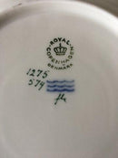 Royal Copenhagen Tradition Weiß Halb-Londe mit Goldrand Käseteller Nr. 574