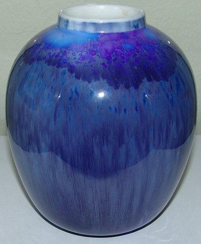 Royal Copenhagen Unika Krystal Glasur Vase fra 11-1-1927 af Søren Berg