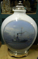 ロイヤルコペンハーゲン、クリスチャン・ベンジャミン・オルセン作のユニークな花瓶、1925年製、上下セット