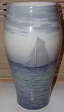 Royal Copenhagen Unika Vase von Stephan Ussing mit Schiffen